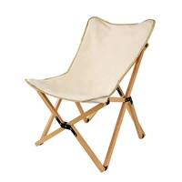 outdoor folding beech chair butterfly chair canvas reinforced solid wood camp