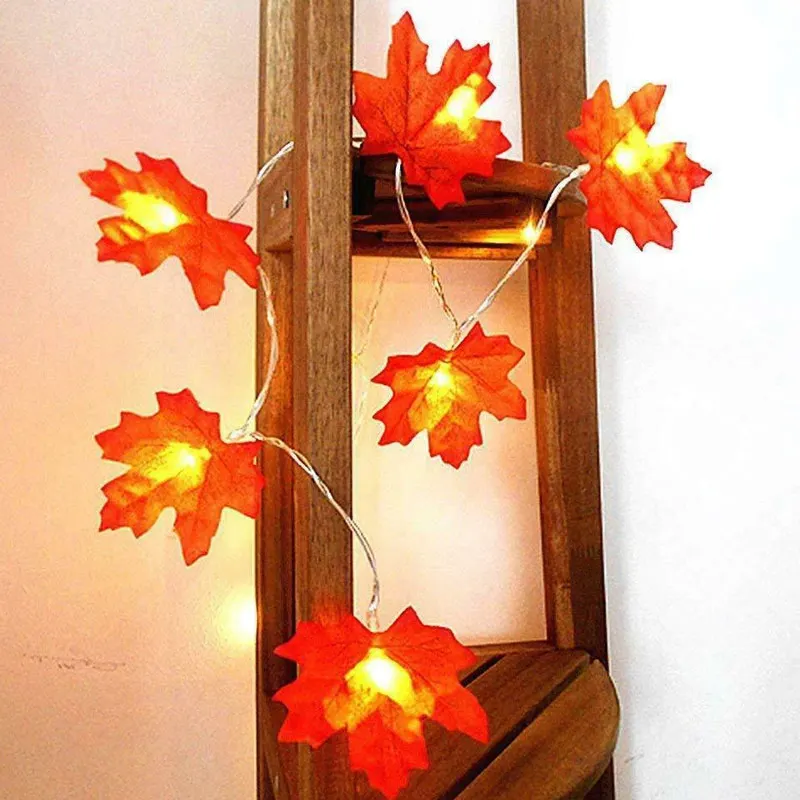 Светодиоды кленовый лист фея StringLight осень гирлянда лампа Свадебная вечеринка