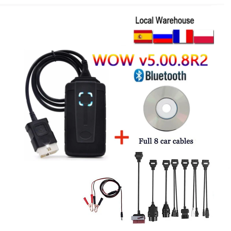 2021 Новый v5.008 R2 WOW snooper Bluetooth obd2 сканер автомобиля профессиональный инструменту