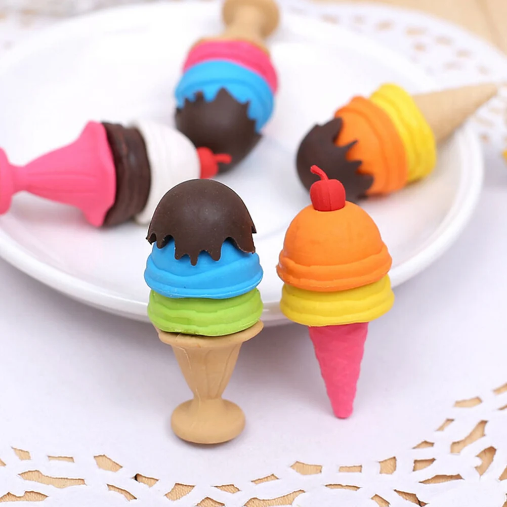 

Creative Stationery Children Cute Cartoon Kaleidoscope Ice Cream Eraser Primary School Prizes School Kawaii School Supplies 1pc
