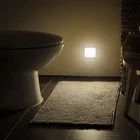 Умный ночник с датчиком движения, светодиодный Ночной светильник на батарейках, прикроватная лампа для комнаты, коридора, туалета DA A2