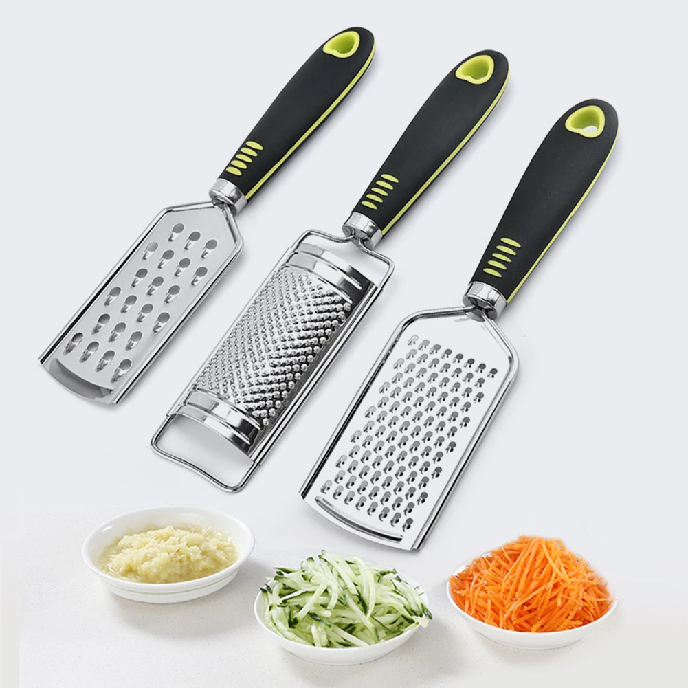 3pcs Multifunctional Rectangle Stainless Steel Mill Cheese Grater Tools Chocolate Lemon Zester Fruit Peeler Kitchen Gadgets | Дом и сад