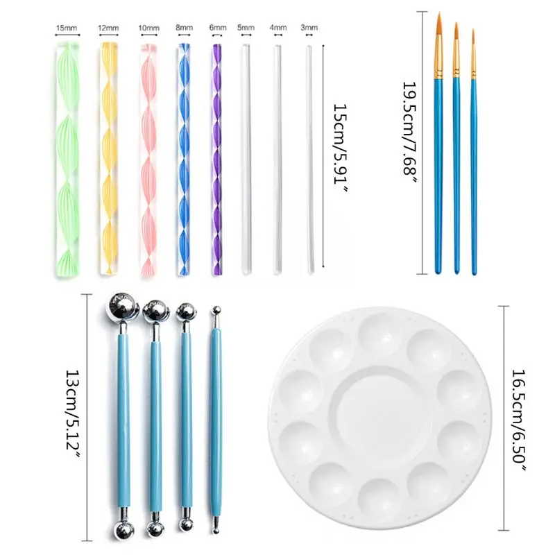 Набор инструментов для расстановки мандалы набор трафаретов рисования камней