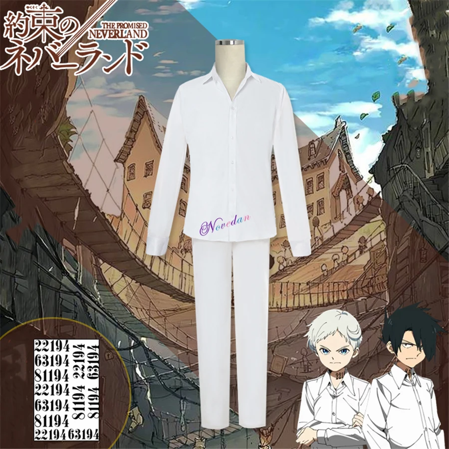 Костюм для косплея аниме Yakusoku no Neverland The Said униформа Эммы Норман тату-наклейки с