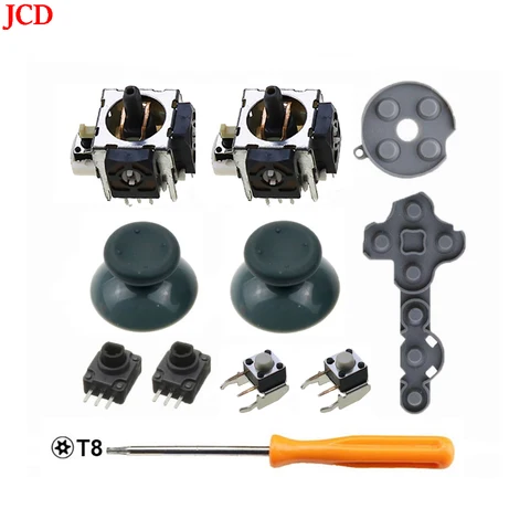 JCD 11 в 1 для контроллера Microsoft Xbox 360, аналоговый датчик, потенциометры + ручки для большого пальца, кнопки триггерного переключателя LT RT