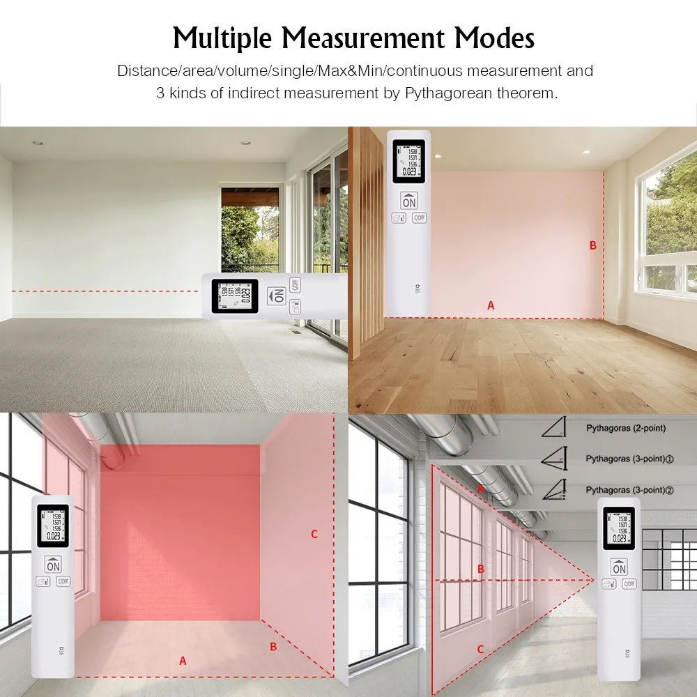 

Mini Handheld Laser Distance Meter Digital Laser Rangefinder Portable Range Finder Diastimeter Distance Area Volume Measurement