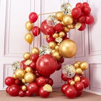 112pcs gold red balloons garland arch kit latex gold confetti balloon for birthday valentines day wedding party decorations