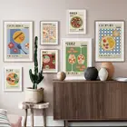 Настенная Картина на холсте с рисунком рома, коктейля, крем-брюле, Круассанов, пиццы, скандинавский постер, декоративные картины для кухни, столовой