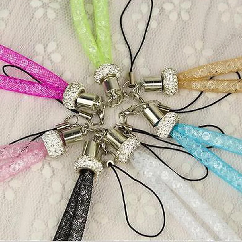 Rhinestone Phone Charm Hanging Neck Lanyard Crystal Rope Pendant Anti-Lost Anti-Drop Phone Protective Rope Ladies Jewelry Gifts