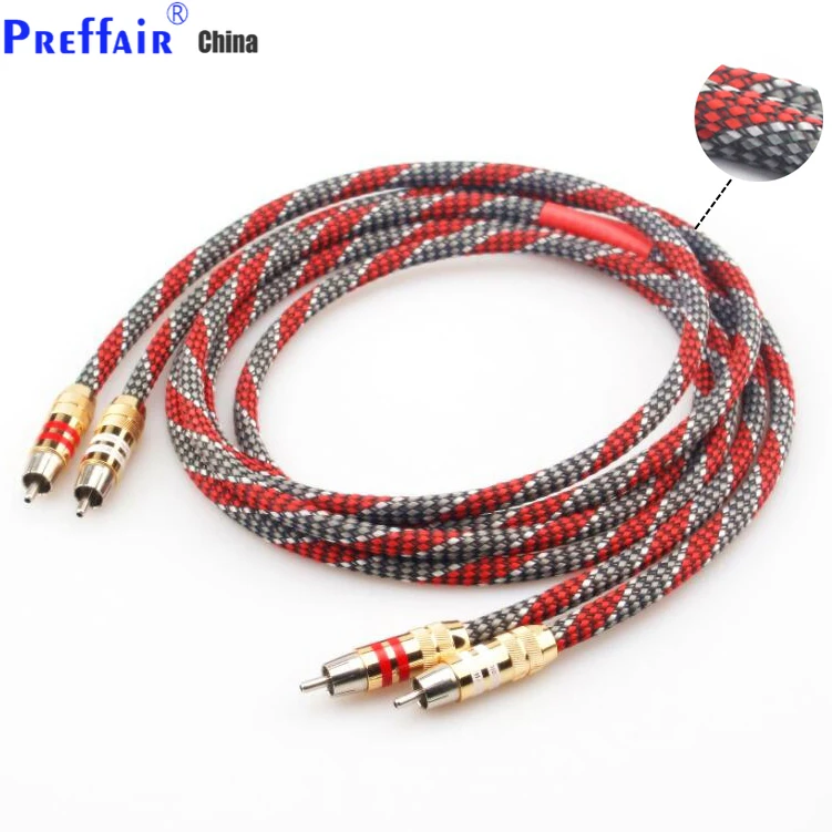 

Hi-End 4N OFC Silver plated conductor HIFI 2RCA to 2RCA Male to Male Hifi Audio Speaker Amp CD player RCA Cables