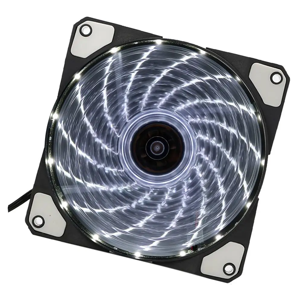 Вентилятор охлаждения компьютера 16 дБ Ультра тихий 15 светодиодов чехол