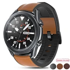 Ремешок спортивный из кожи и силикона для Samsung Galaxy Watch 3 LTE, браслет для Samsung Galaxy Watch 3 45 мм 41 мм