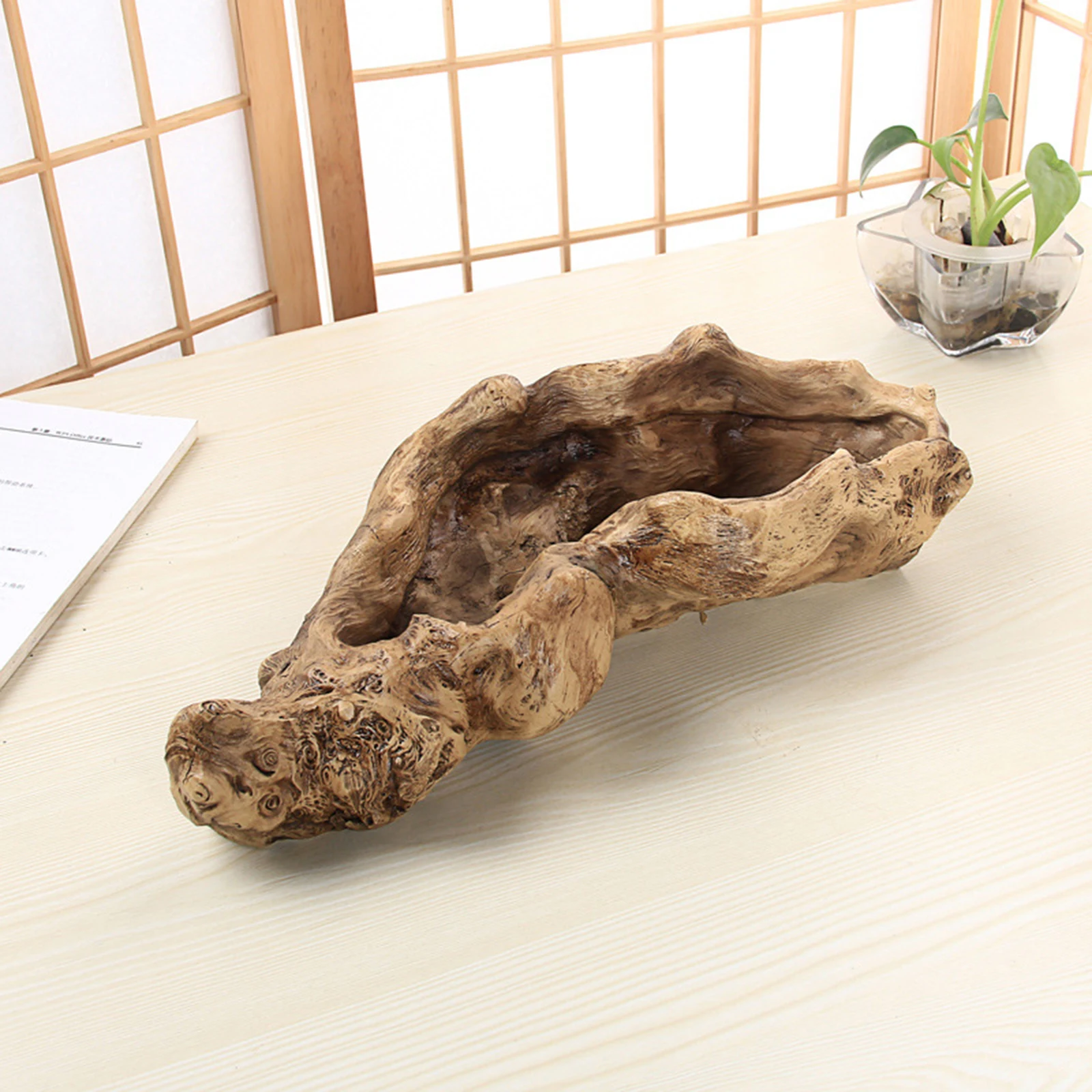 

Rustic Succulent Planter Home Desk Herbs Cactus Plant Container Flower Pot