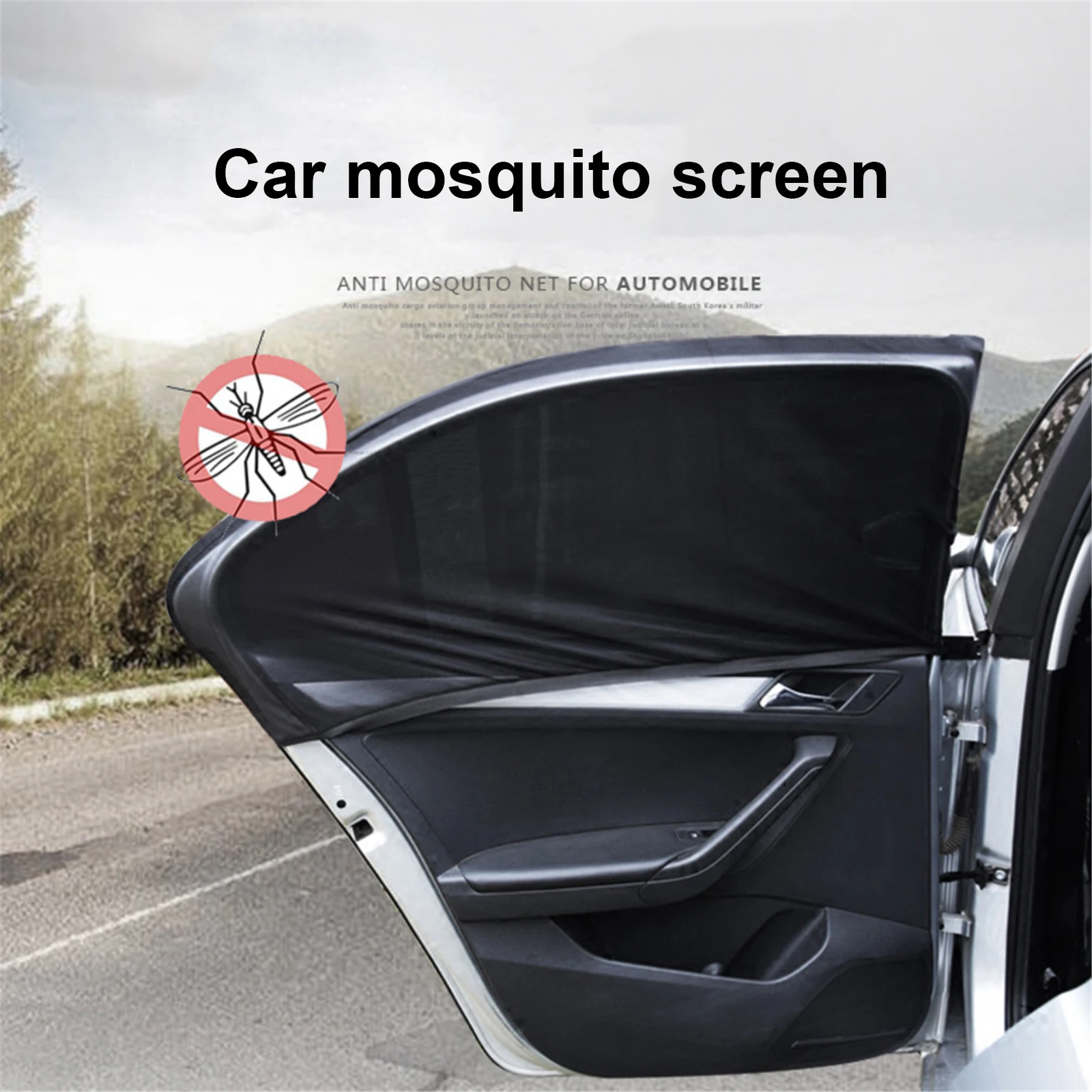

2pcs Car Sun Shade Side Window UV Protect Curtain Sunshine Mesh Sun Visor Protection Auto Sunshade Car Styling