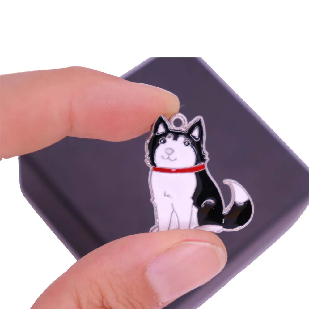 Металлический сплав цинка Эмаль Красочный Йоркширский терьер Хаски Дог Собака