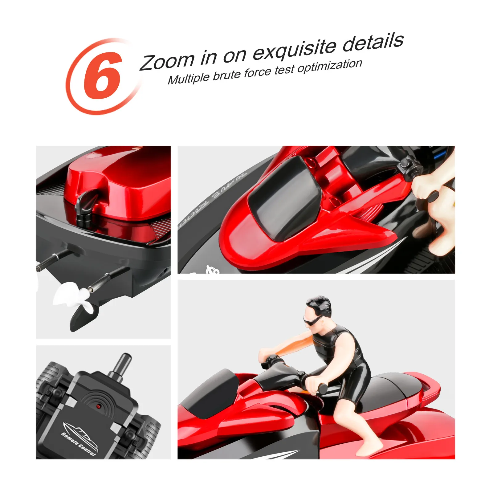 

2.4GHz Remote Control Motor Boat Speedboat Rivers And Lakes Water Toys For Pools Lakes Boys Gift Wireless Motor Boats 20km/h