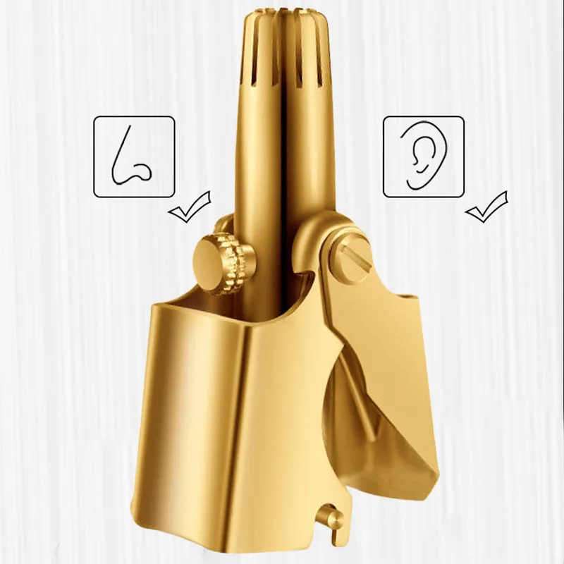 

Stainless Steel Ear Nose Trimmer Razor Safety Care Beauty Nose Manual Body Trim Washable Nose Hair Tool Men and Women