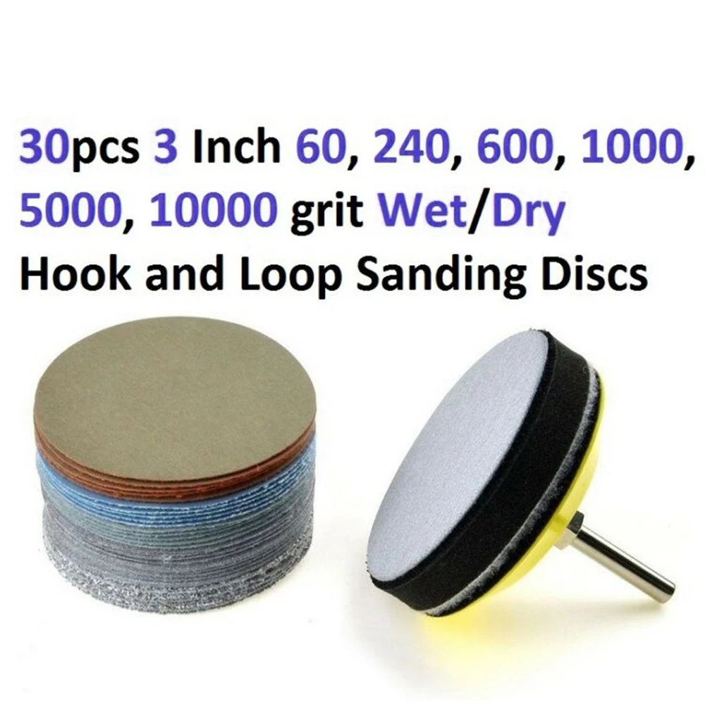 

60/240/600/1000/5000/10000 Grit Sanding disc Hook & Loop Sandpaper Pad
