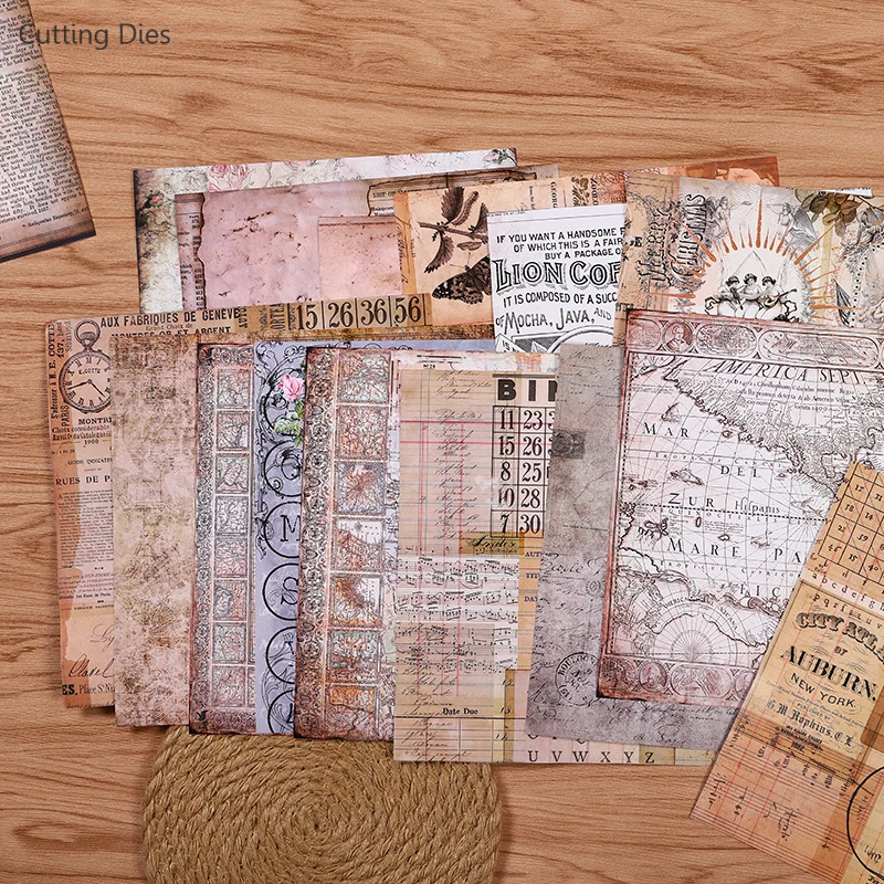 

20Pcs/lot Large Size Vintage Plants Printed Scrapbooking Paper For Diy Happy Planner Card Making Journal Project