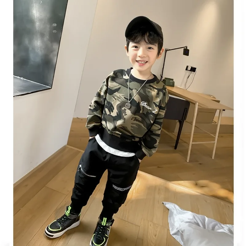 

Детские толстовки с капюшоном 2021 г. Весенне-осенние камуфляжные топы с принтом, хлопковая спортивная одежда с длинными рукавами от 3 до 12 лет