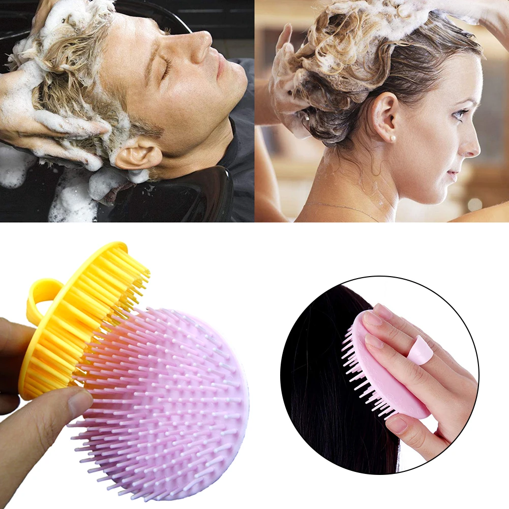2 шт./компл. шампунь щетка для душа цвет случайный насадка из смолы спа перхоти