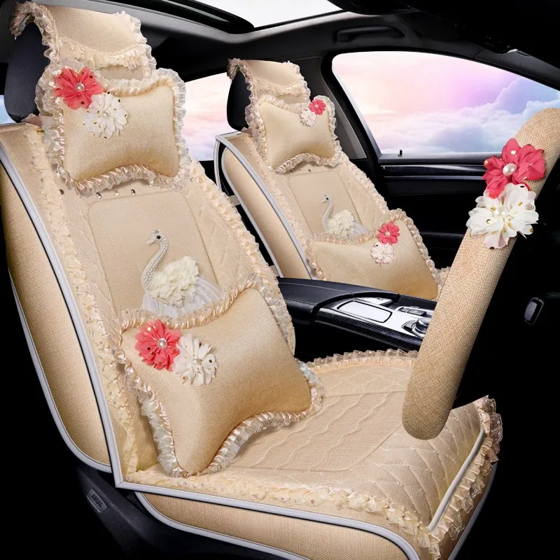 Девичий милый розовый стиль универсальный чехол для автомобильного сиденья bmw mini