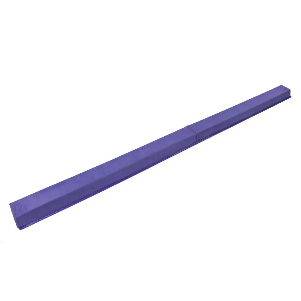 

8 Feet Young Gymnasts Cheerleaders Training Folding Balance Beam Purple Plain Flannelette & Purple PVC