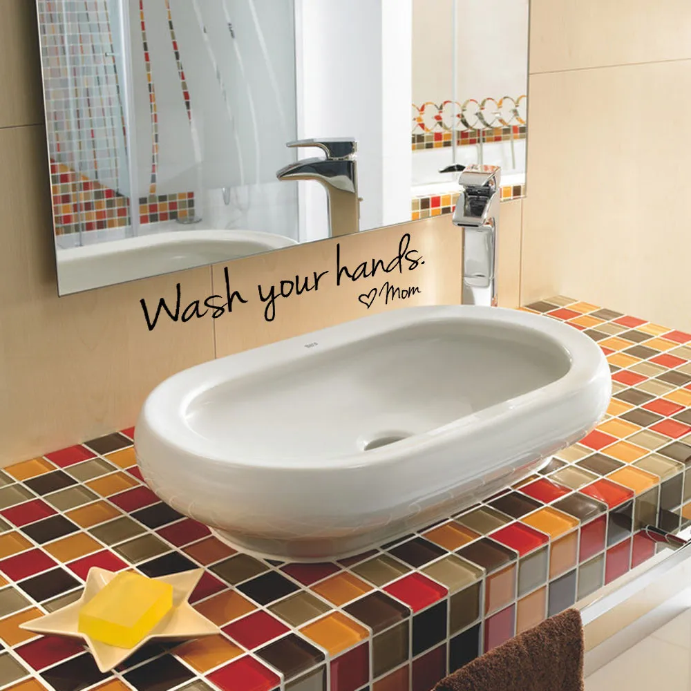 Стирайте руки мама домашний декор настенная наклейка для спальни виниловая