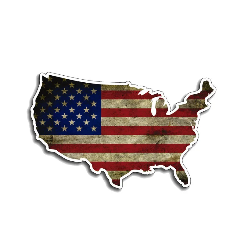 

Tattered American Flag Car Window Decorative Bodywork Car Sticker Decals Funny Sunscreen Suv Interior KK15*9cm