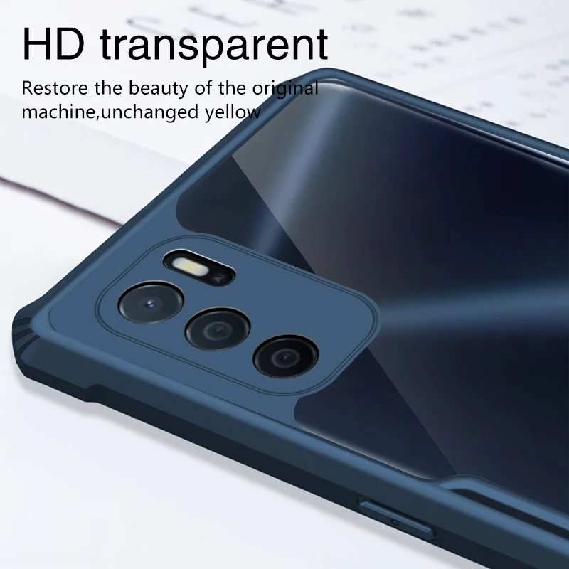 Rzants For OPPO A16  Case Hard Air Bag Protection Slim Thin Clear Crystal Cover