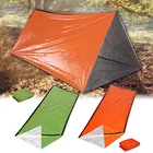 Аварийный спальный мешок из полиэтилена и алюминия, водонепроницаемый термос для сна, для выживания на открытом воздухе, кемпинга, пешего туризма, легко носить с собой