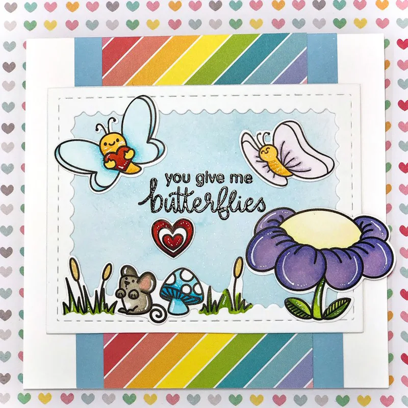 Прозрачные штампы для вырезания животных крыс козы пчелы комбинированные