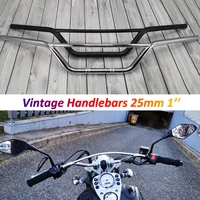 retro motorcycle handlebar 25mm 1 motorbike steering wheel for cafe racer bobber chopper xl883 xl1200 dyna softail fat boy