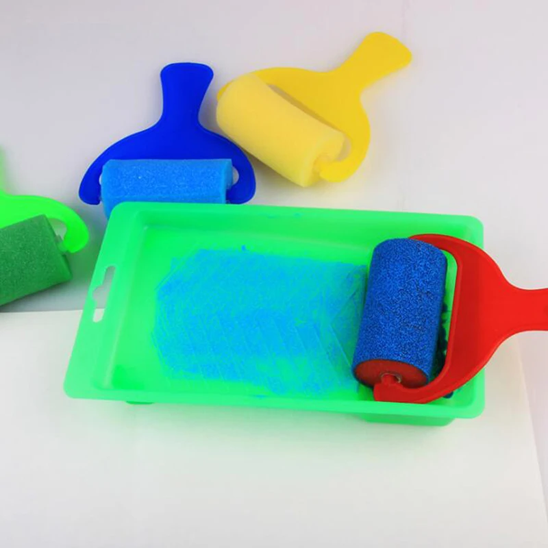 4 шт./упак. кисть губки для валика детская ремесленных инструментов рисования