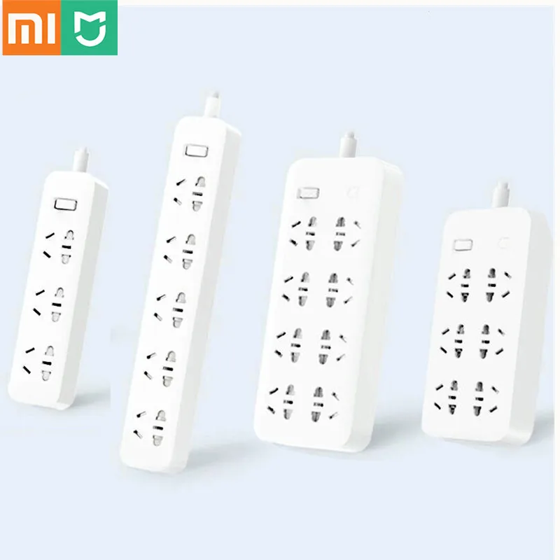 Удлинитель Xiaomi Mijia быстрая зарядка 2500 Вт 10 А 6 стандартных розеток/8 розеток/3