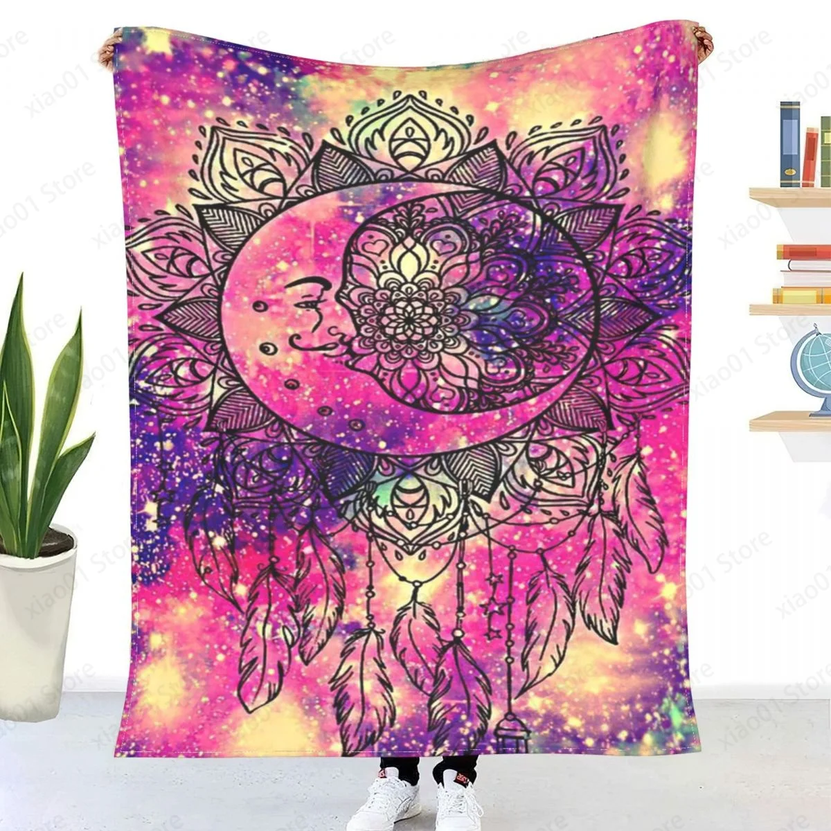 

Bohemian Hippie Throw Blanket Sherpa Blanket Bedding soft Blanket