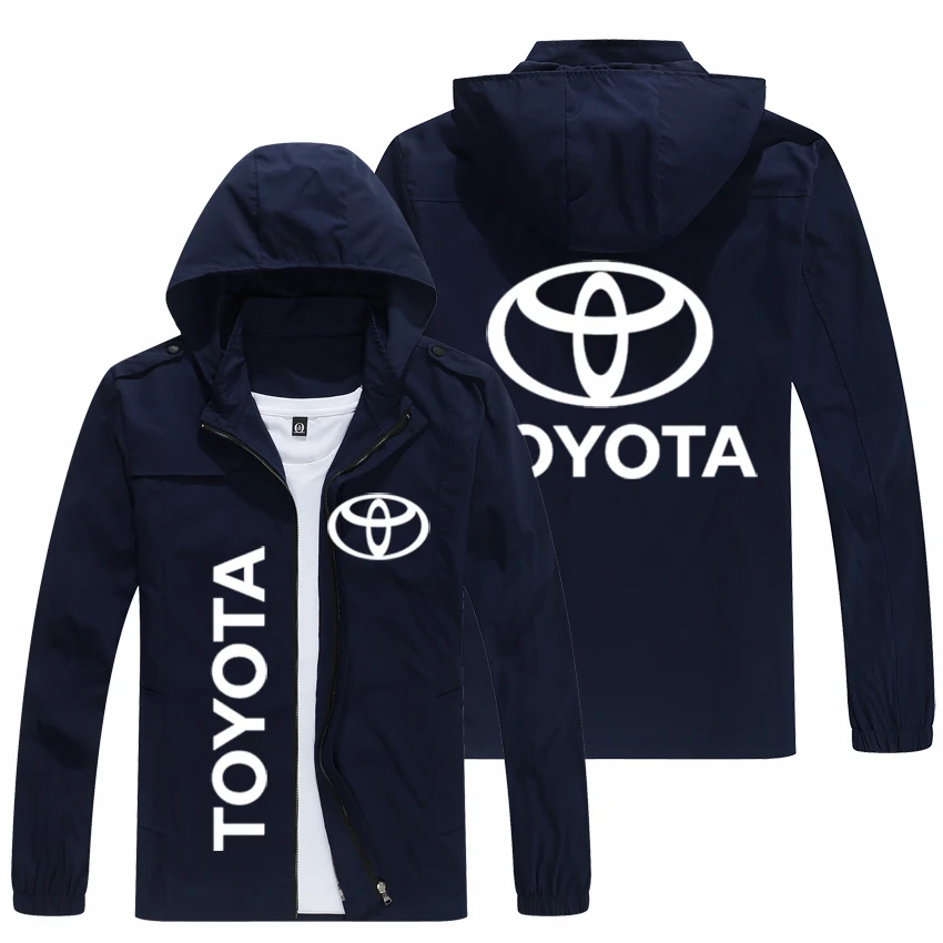 

Spring and Autumn Men's TOYOTA LOGO jackets Popular Printed casual fashion loose biker jacket Men's street