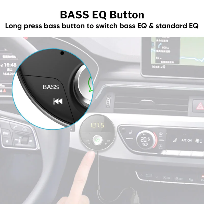 Fm передатчик JaJaBor FM модулятор Bluetooth 5 0 автомобильный комплект громкой связи AUX 3 мм