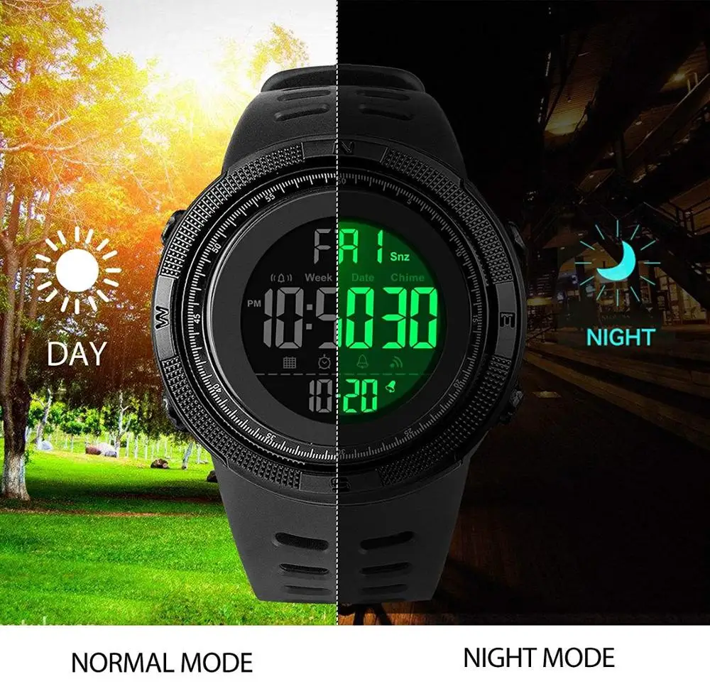 

2020 SKMEI Chrono Digital Dual Watches Men Sport LED Wristwatches Men Fashion 2 Time Alarm Clock Watches Male Reloj Hombre 1251