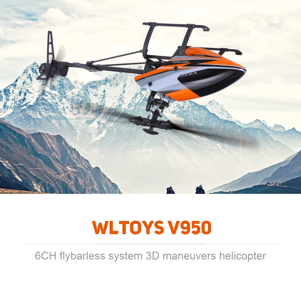 Вертолет WLtoys V950 2 4G 6CH 3D 6G система бесщеточный мотор Flybarless RTF RC VS V913 | Игрушки и хобби