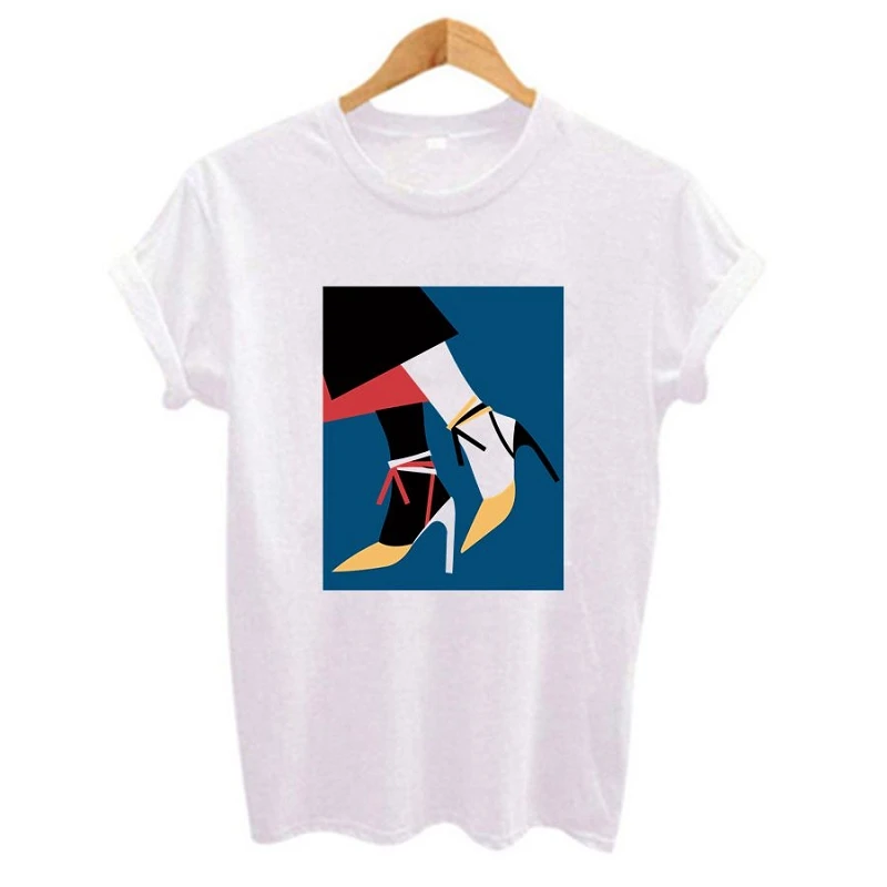 2019 женская футболка модная летняя с принтом Женские Повседневные базовые