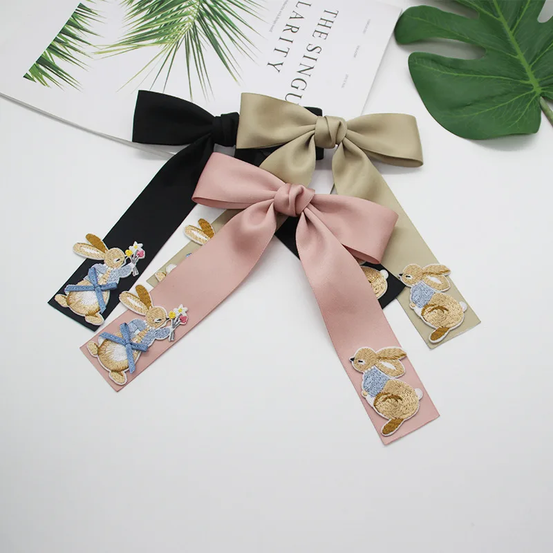 Заколка-пряжка с бантом женская Модный зажим для волос милым мультяшным Кроликом