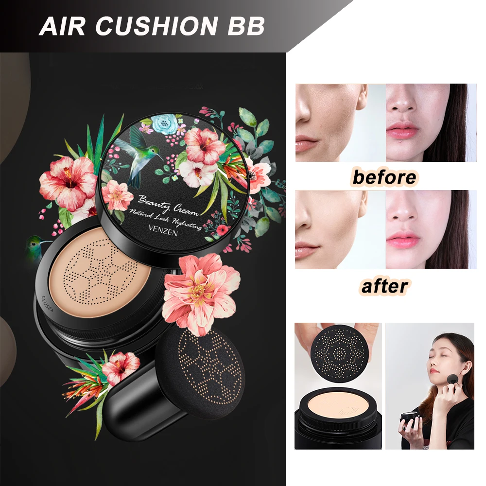 Bb крем с воздушной подушкой в виде грибов увлажняющее покрытие пятна равномерный