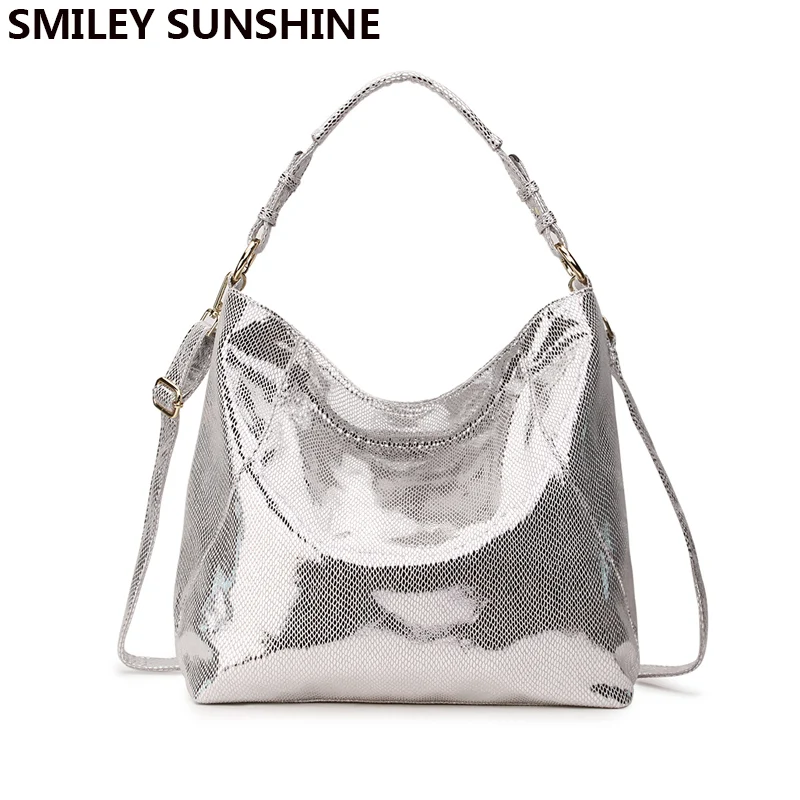 SMILEY SUNSHINE Роскошная Брендовая женская кожаная сумка большая через плечо для