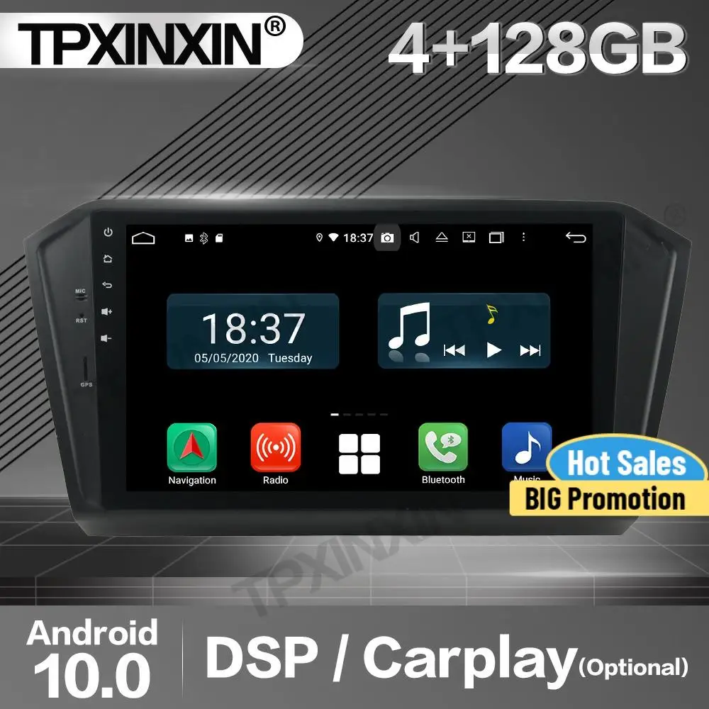 

Автомагнитола Carplay, 128 ГГц, 2 Din, стереоприемник, Android, для VW Passat 2015, 2016 IPS, GPS-навигатор, плеер, аудиомагнитофон, головное устройство