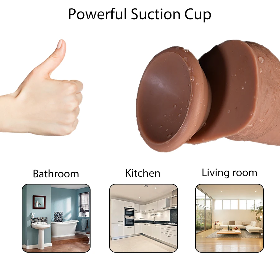 Супер мягкий реалистичный фаллоимитатор 8 дюймов с присоской для женщин ремешок