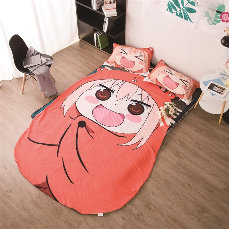 

Cute Cartoon Print Irregular Summer Quilt Japanese Anime Customized Blanket for Children