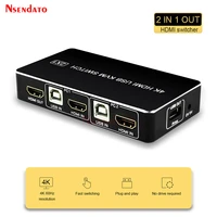 2 in 1 out 4k 60hz usb hdmi kvm switch box hdmi2 0 speed kvm switcher 2x1 for controller keyboard mouse printer monitor switches