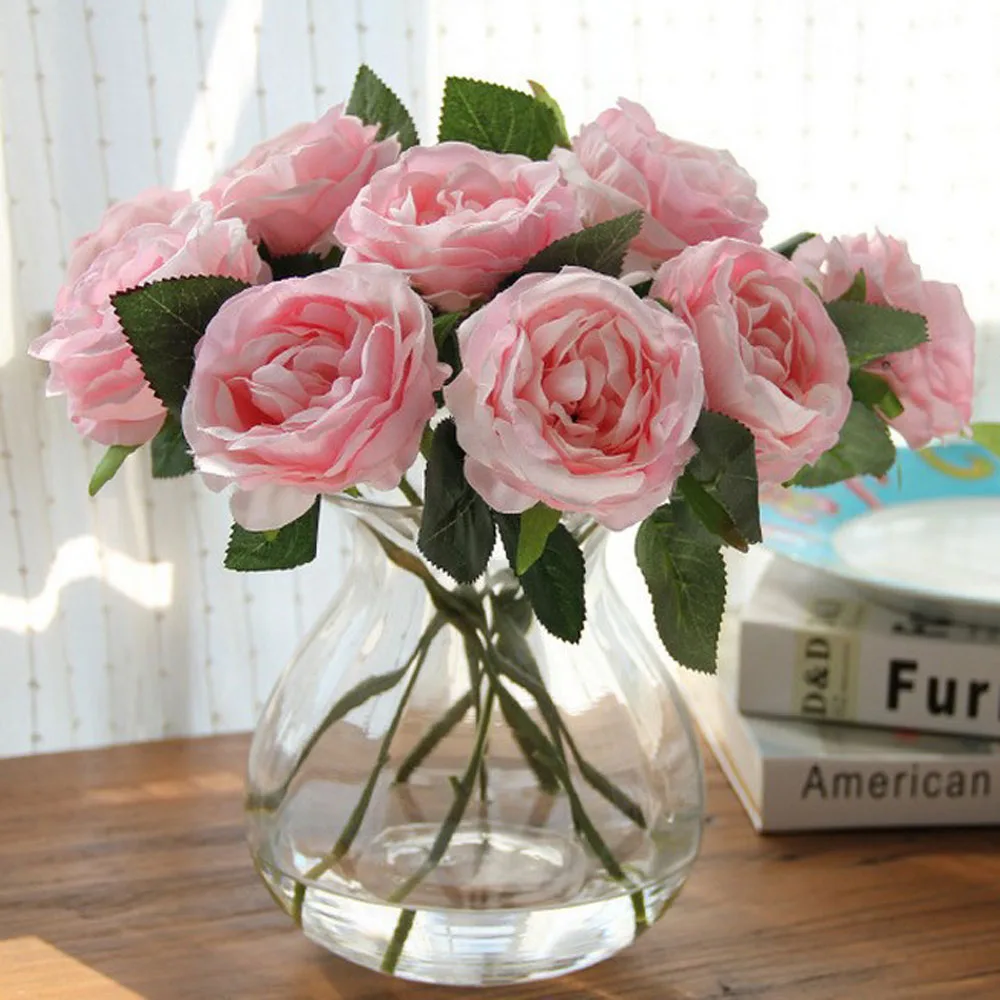 20 шт./лот декор для отеля/дома/ресторана 30 см зеленая/белая шелковая пластиковая