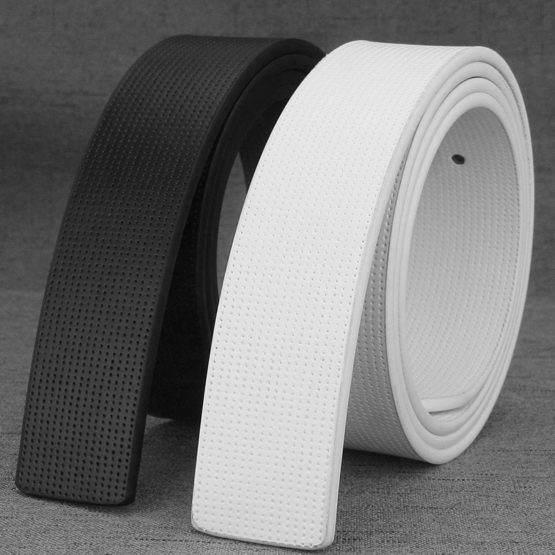 

3.3cm genuine leather Cowskin high quality no buckle fashion designers only belts white waist belt casual cowhide Waist Straps